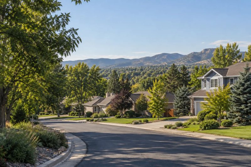 Residential neighborhood street, the kind of block we work in Aurora